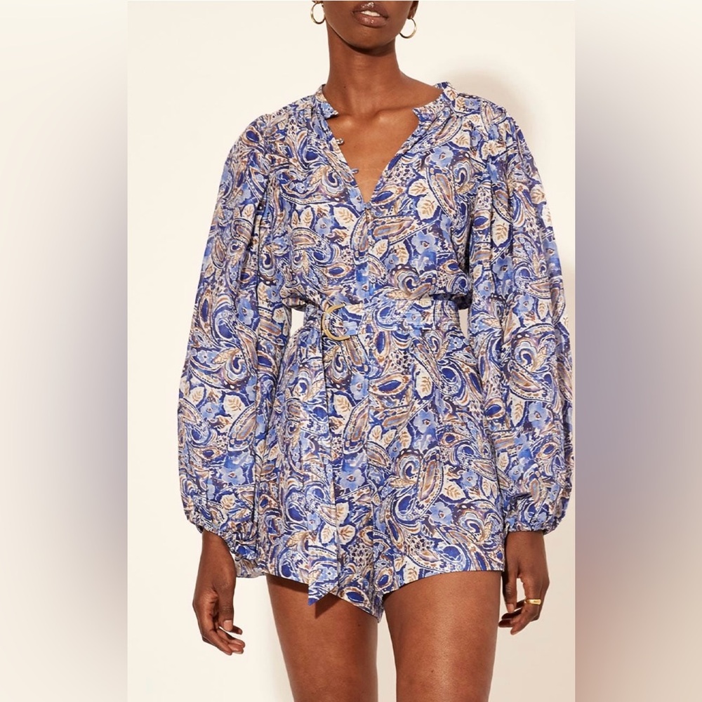 Kivari Blue Paisley Jumpsuit
